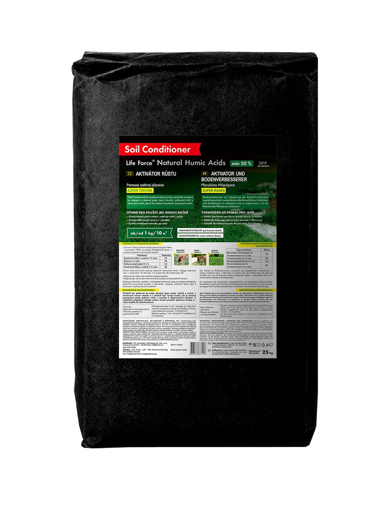 Natural Humic Acids pro super gazon_25 kg_black
